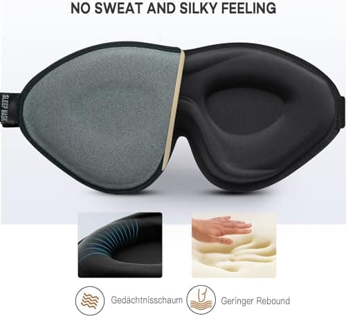 onaEz 100% Blackout Sleep Mask,Breathable Ice Silk Eye Mask for Women & Men — view 4