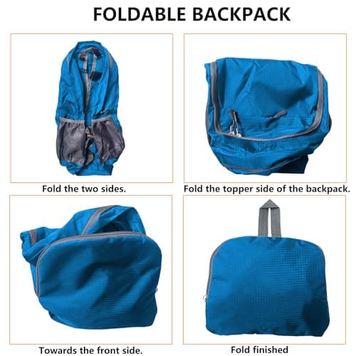 FENGZIZH Foldable Lightweight Travel Backpack, 30L Waterproof Rucksack — view 5