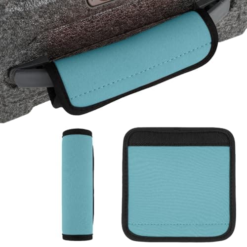 2 Pack Luggage Handle Wraps for Suitcase Bright Color Luggage Handle Covers Suitcase Tags identifiers Travel Accessories for Airplane/Flying (Sky Blue)
