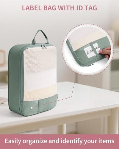 Narwey 6 Set Compression Packing Cubes for Suitcases, Travel Packing Bags — view 6