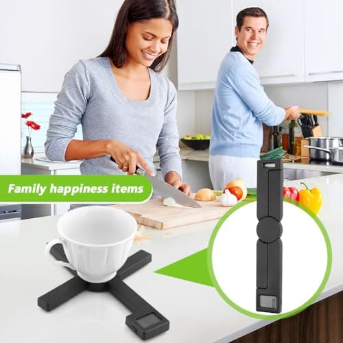 Folding Digital Kitchen Scale, Portable Food Travel Scale for Food, Highly Accurate Compact Food Scale with LCD Display, Multiple Units Supported, Convenient Storage — view 4