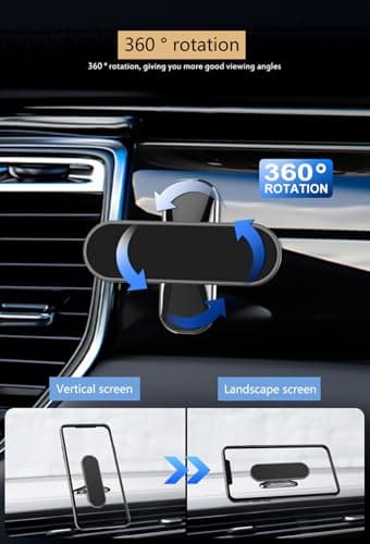 QUEMISS Car Phone Holder Mount for Car 2 Pack Strong Suction Adhesive Rotary Folding Cell Phone Holder Apply for Center Console Compatible with All Smartphones of iPhone Huawei, Xiaomi Samsung — view 4