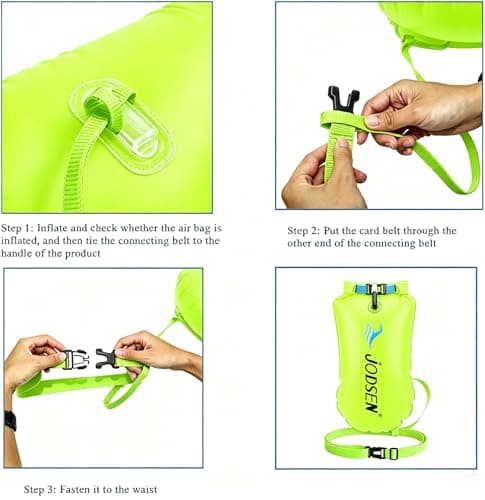Jodsen Swim Buoy Tow Float Dry Bag,Wild Swimming Float and Waterproof Phone Case,Inflatable Watertight Dry Bag,for Open Water Swimming Sports Kayakers Triathletes Snorkelers,Swim Bubble Highly Visible — view 5