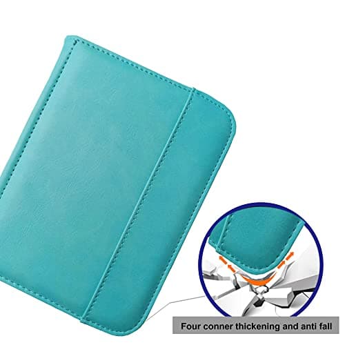 Kuesn Barnes & Noble Nook Simple Touch eBook Reader Case, Flip Leather Cover for 6 Inch Nook Model BNRV300 BNRV350 BNRV500 Heavy Duty Protection Case (Sky Blue) — view 5