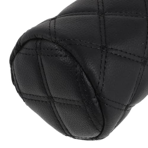DEARMAMY Car Air Vent Storage Bag for Pens and Mini Wallets, Black Pu Faux Leather with Multiple Compartments, Space Saving and Securely Clips to Vent, for Car and Travel Organizing — view 3
