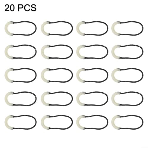 Accarugty 20 Pack Glow in Dark Zipper Pull Replacement Rope, Luminous Zipper Tabs, For Backpacks Camping Tent Luggage Suitcase Repair Kit, White — view 5