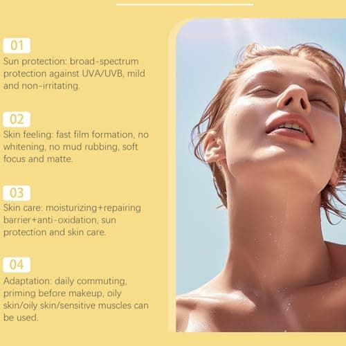 100Pcs Mini Travel Size Sunscreen & Sun Cream,SPF50+ PA+++ Mineral Sunscreen,Lightweight Non-Greasy Face Sunscreen,Face Moisturiser,Waterproof Sun Lotion for Outdoor,Beach,Daily Use (1ml Each) — view 3