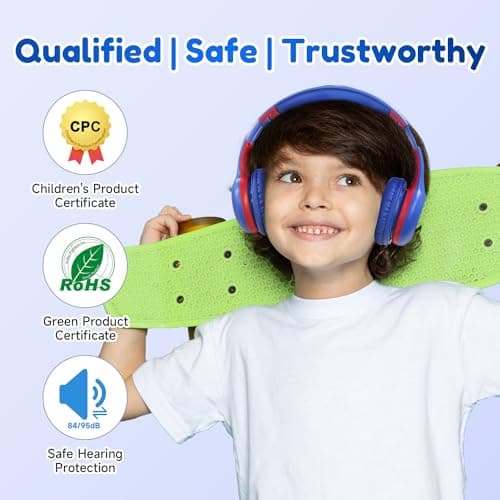 EarFun K2 Kids Headphones Wireless with Mic 45H Playtime, Volume Limit — view 2