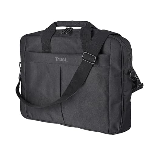 Trust Primo Laptop Bag 16 Inch, Messenger Bag with Padded Interior, Black