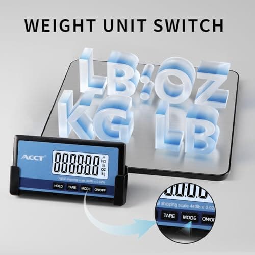 ACCT Wireless LCD Postal Scale 440lb/200kg Package Scale — view 3