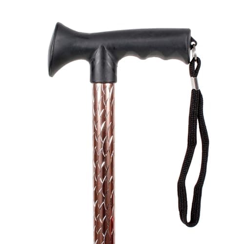 Adjustable Walking Stick Cane with Grip Ergonomic Handle for Men Women (Rose Gold)