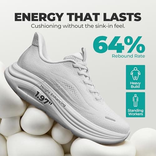 ALLSWIFIT Women's Slip On Walking Shoes Running Sneakers,White,6 — view 6