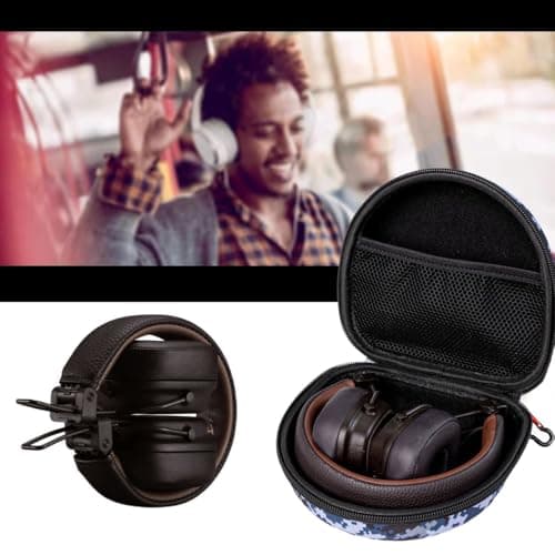 Camo Travel Headphone Case, fit for Marshall Major V/IV/III/II, Fit for Noot K11 / HS14 BTH03 BTH02 Kids On-Ear Bluetooth Headphones (Blue Camouflage) — view 5