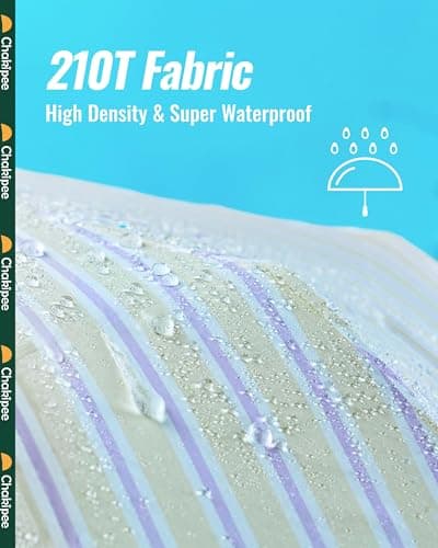 Chakipee Compact Travel Umbrella Windproof Strong- Automatic Folding Umbrellas for Wind and Rain, Portable 210T Fabric 97cm Span - 8 Ribs Stripe Pattern for Men and Women — view 5