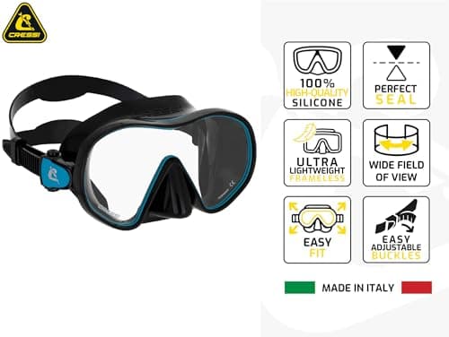 CRESSI F-Dual + Supernova Dry Combo - Unisex Diving Mask F-Dual rimless and Dry Snorkel for Snorkelling and Scuba Diving, Colour White Pink/Clear White, One Size — view 3