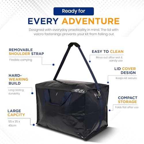 BCHEE Water Sports Kit Beach Bag, Change Bag for Wet Or Dry Kit | Water Resistant Durable Material | Velcro Fastening Lid | Removable Shoulder Strap | Strong Handles | UK Business | BOGOF — view 3