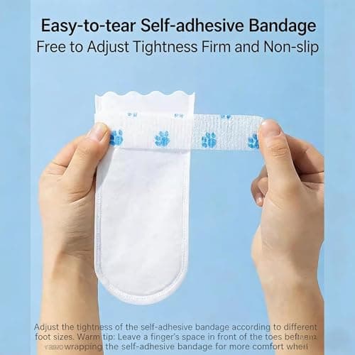 AYZDJ 20 Pairs Disposable Pet Booties - Waterproof Dog Shoes & Cat Paw Protectors for Walking, Wound Licking Prevention, Indoor/Outdoor Use, Reusable Protective Socks — view 5