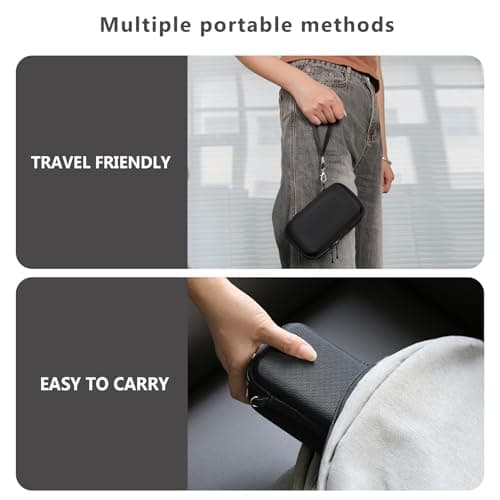 Supmay Hard Travel Case for Sony RX100 VII/ RX100 VI/ RX100 V/ RX100 IV/ RX100 III Advanced Premium Compact Camera, Protective Case Bag with Zipper Mesh Pocket for Battery Pack, Micro USB cable, Black — view 6