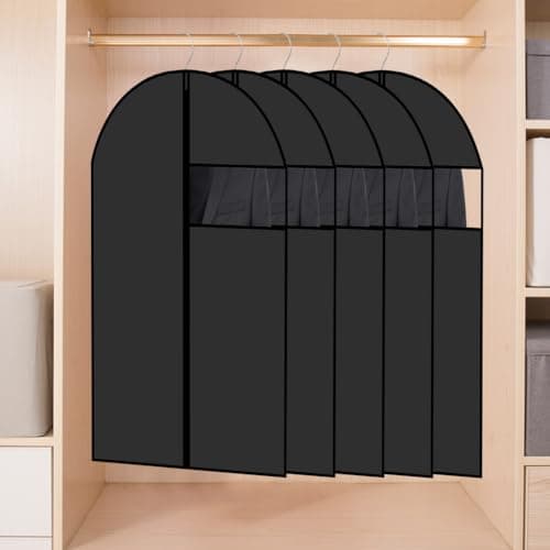 5 Pack Garment Bags, Suit Cover Bags for Men with Clear Window 24 x 40 in — view 6