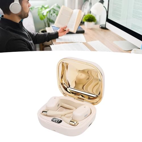 Bewinner 3 in 1 Bluetooth 5.3 Translator Earbuds, Touch Control Voice Translator with APP, Supports 144 Languages for Travel & Business (Golden Yellow) — view 2