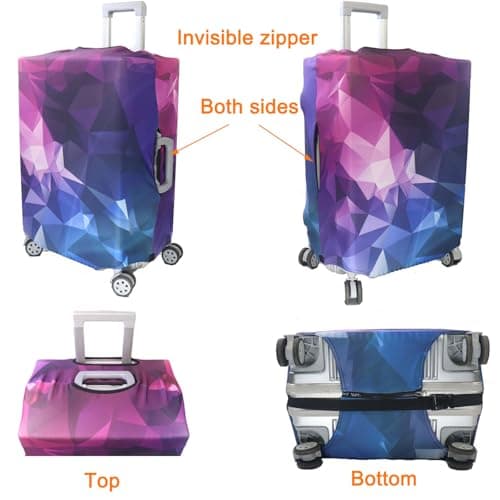 Tripnuo Elastic Thicker Luggage Cover for Trunk Case Apply to 18''-32'' Suitcase,Suitcase Protective Cover Travel Accessories (Geometry, XL) — view 4
