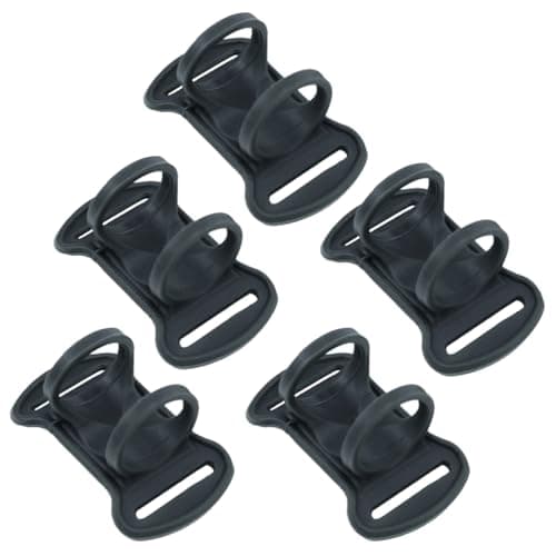 GMBYLBY 5Pcs Silicone Headlamp Flashlight Holder, LED Lights, Black