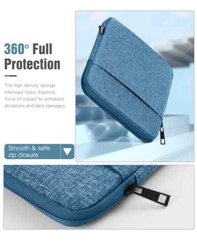TiMOVO 8-9 Inch Tablet Sleeve with Pockets, Blue — view 5