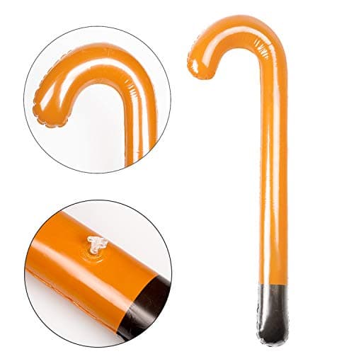 Lezevn 1 Piece Inflatable Walking Stick Blow Up Walking Stick Inflatable Joy for Dress Up Old Man Party Accessories (1) — view 2
