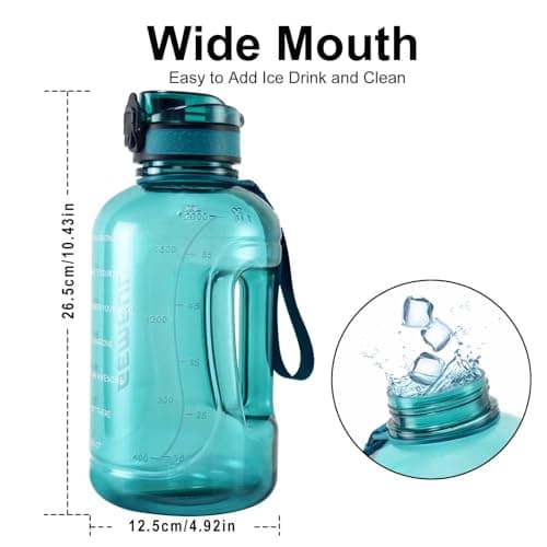 GEMFUL 2L Motivational Water Bottle Time Marker Jug for Gym — view 5