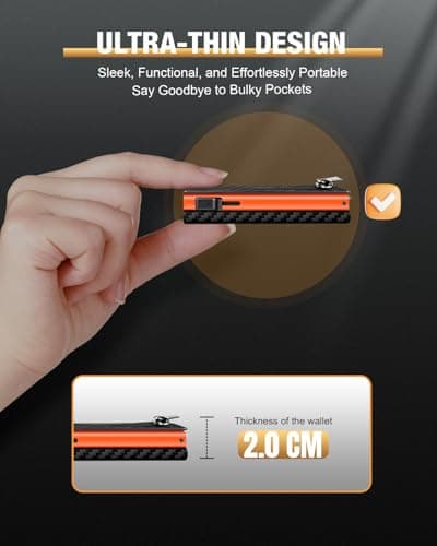 RFID Blocking Leather Wallet, Slim Wallets for Men UK with 11 Cards Slots, Cash Slot & ID Window & Coin Pocket, Minimalist Pop Up Credit Card Holder with Magnetic Closure, Card Cases with Gift Box — view 3