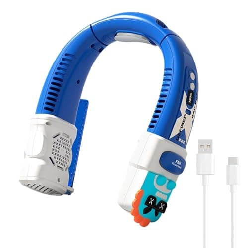 Neck Air Conditioner | Rechargeable 5-Speed Digital Display,Neck Cooler Fan | for Commuting Traveling Fishing Climbing Road Trip Beach Camping