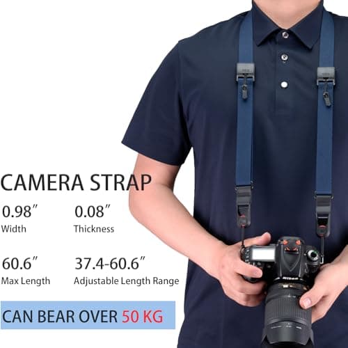 VKO Camera Neck Strap Quick Release Shoulder Straps for Street Photographer — view 2