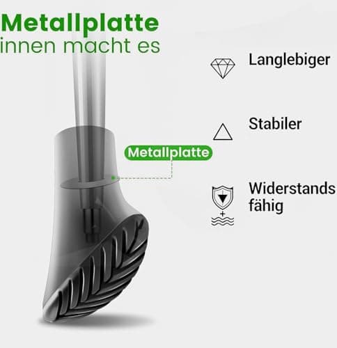 Leaf-Shaped Rubber Tips for Walking Poles | Quiet & Non-Slip for City, Park & Trails | Universal 11mm Fit — view 3