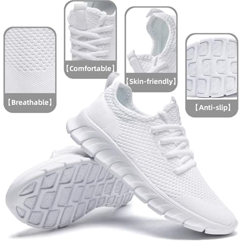 Women Trainers Shoes Running Walking Tennis Ladies White Size UK 5 — view 3