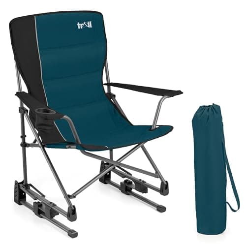 Trail Rock Folding Rocking Camping Chair, Teal