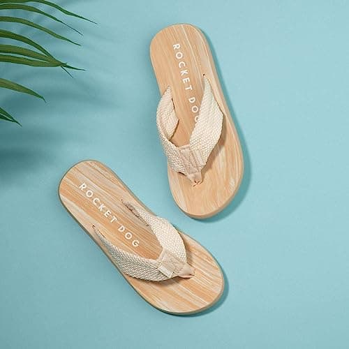 Rocket Dog Adios Womens Beige EVA Flip Flop - Size 8 UK - Beige — view 2