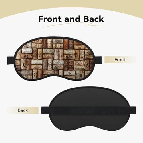 Wine Cork Print Sleep Mask,Eye Mask,Breathable Sleeping Mask for Travel,Camping,Shift Work — view 2