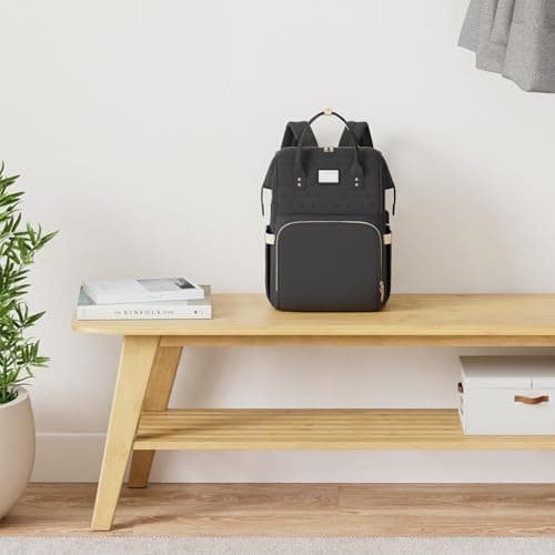 VSNOON Laptop Backpack for Women, 15.6 Inch Travel Backpack Wide Open — view 2