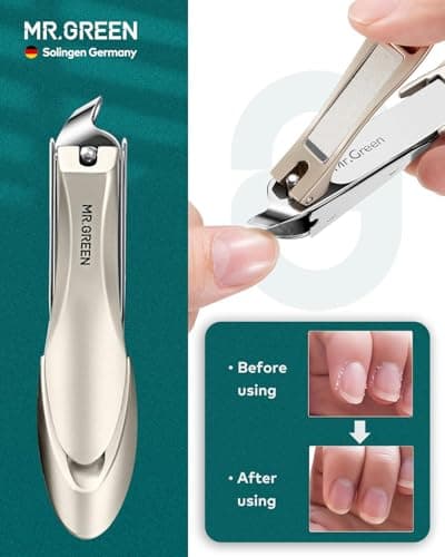 MR.GREEN 8-in-1 Manicure & Pedicure Set – Professional German Stainless Steel Nail Clippers Grooming Kit with Splash-Proof Nail Clipper & Real Leather Travel Case (Chestnut Brown) — view 4