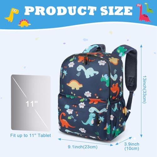 Aucuu Kids Backpack, Dinosaur School Backpack, Boys Girls Toddler Primary School Bag, Waterproof Nylon Rucksack, Casual Daypack, Book Bag for Campus Outdoor Travel Sports — view 2