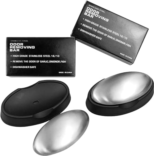 CTDMJ Stainless Steel Soap with Stand - 2PCS Odor Removing Soap Bar for Kitchen — view 6