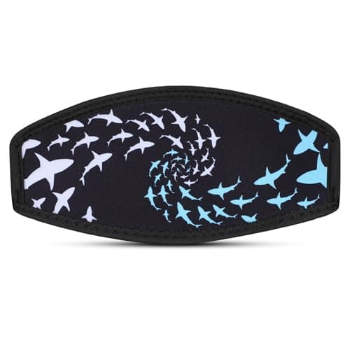 FESTFENDS Neoprene Double Layer Anti-tangle Hair Strap for Snorkeling Masks with Adjustable Fit, for Swimming and Water Activities, Black Comfortable Mask Accessory