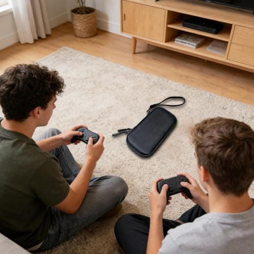 Console - EVA, 12cm Portable Handheld, Dustproof Shockproof | Hard-Pack Storage Design, Compact Retro Game Player for Kids Adults Travel Use Entertainment — view 3