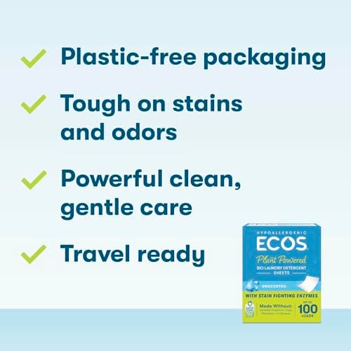 ECOS Laundry Detergent Sheets – Hypoallergenic, Fragrance-Free — view 2