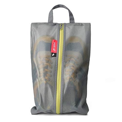 pack all Water Resistant Shoe Bags, Travel Shoe Pouch with Zipper, Grey