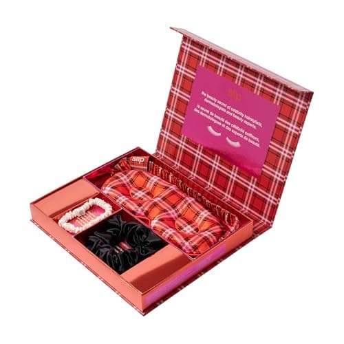 Slip Pure Silk Beauty Sleepover Set - Includes Hazel Contour Mask for Delicate Lashes - Black Large Scrunchie & White Skinny Scrunchie - Limited Edition — view 4