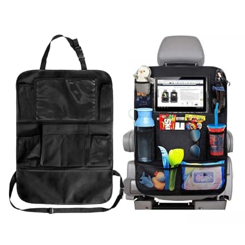 YHTCC Car Seat Organiser, Back Seat Storage for Kids with Tablet Holder