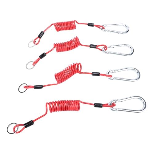 Karlak 4PCS 4FT Heavy Duty Stainless Steel Spring Breakaway Trailer Cable — view 4
