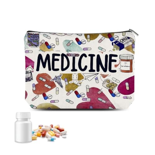 ShiQiao Spl Medical Storage Bag for Travel Meds Medicine Organiser Pouch with Zipper Medicine Bag for Women Men Portable First Aid Organiser for Travel Camping Home