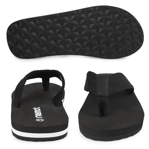riemot Flip Flops Men's Thongs Sandals, Comfort Lightweight Thong with Arch Support Shoes Summer Outdoor Beach Pool Sandal, Non-Slip Walking Slippers,Black UK 13/EU47 — view 5